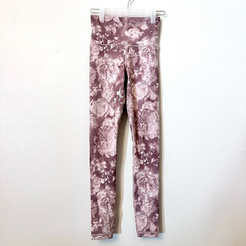Athleta Womens Pink Elation Floral Printed Tight Gym Yoga Fitness Pants XXS